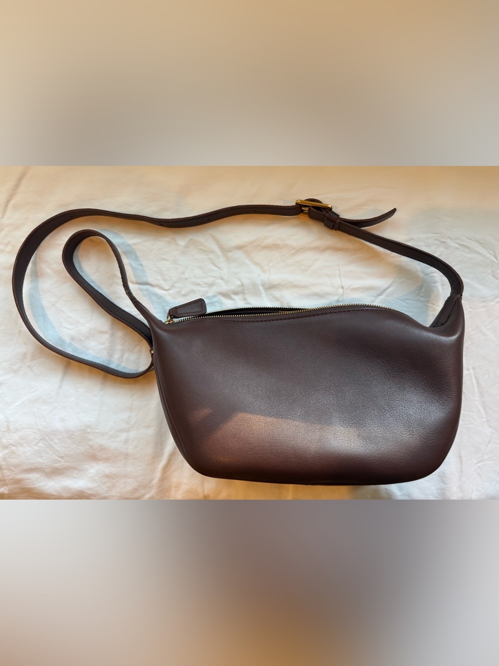 Madewell The Sling Crossbody Bag, Chocolate Raisin, 100% Leather (NN848)